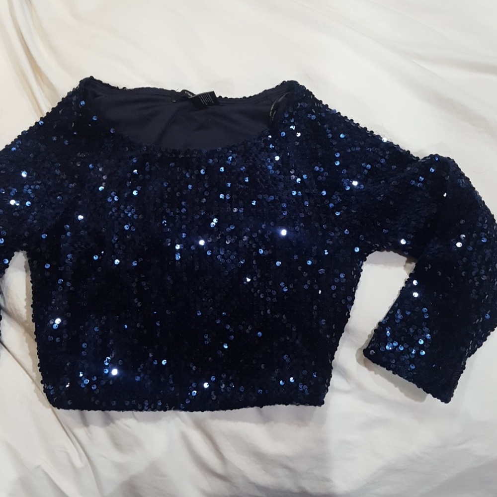 Sequin crop top